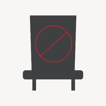 No sitting sign collage element | Free Vector - rawpixel