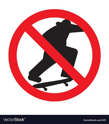 No skateboarding sign vector image