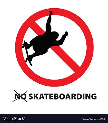 No skateboarding vector image