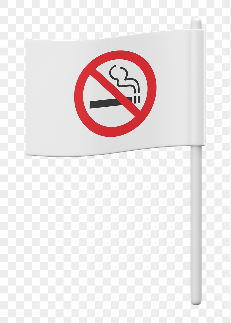 No smoking flag 3D png | Free PNG - rawpixel