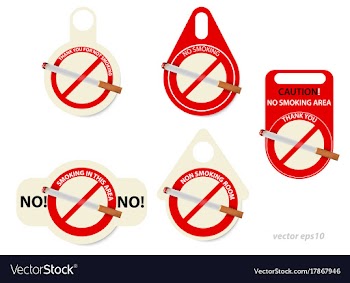 No smoking sign on white vector image