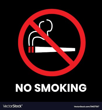 no smoking sign sticker with inscription