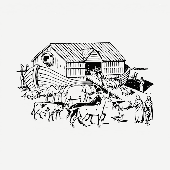 Noah's Ark  clipart, black | Free PSD - rawpixel