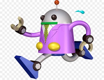 Nobita Cartoon Illustration - Purple robot