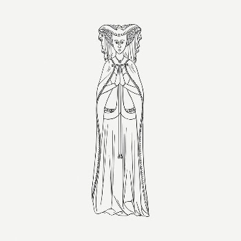 Noble woman clipart illustration psd. | Free PSD - rawpixel