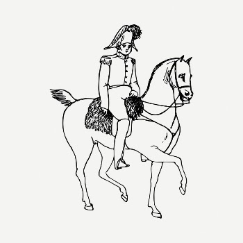 Nobleman, horseback riding  drawing, | Free PSD - rawpixel
