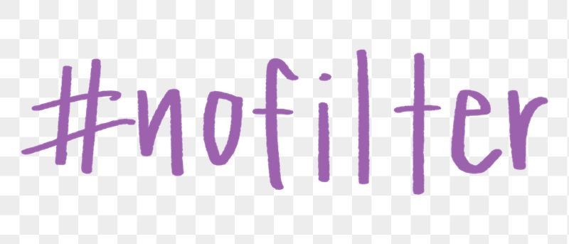 #nofilter png word sticker, handwritten | Free PNG - rawpixel