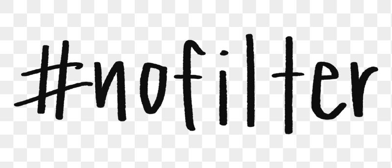 #nofilter png word sticker, handwritten | Free PNG - rawpixel