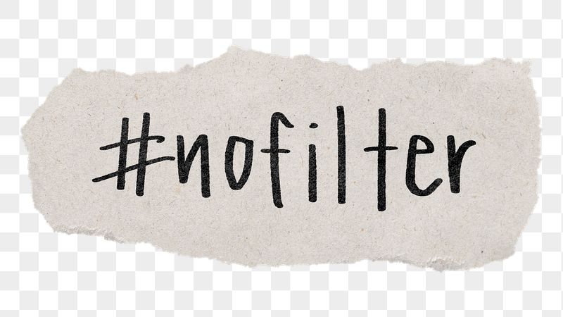 #nofilter png word sticker, ripped | Free PNG - rawpixel