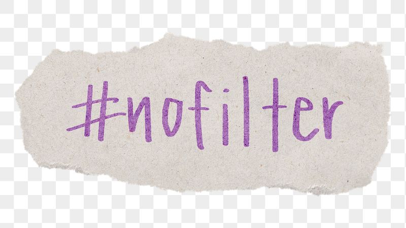 #nofilter png word sticker, ripped | Free PNG - rawpixel