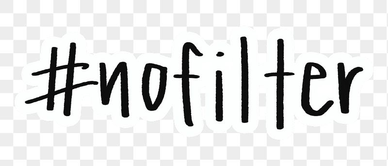 #nofilter png word sticker typography, | Free PNG - rawpixel