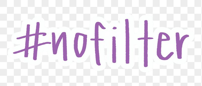 #nofilter png word sticker typography, | Free PNG - rawpixel