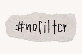 #nofilter word sticker, ripped paper | Free PSD - rawpixel