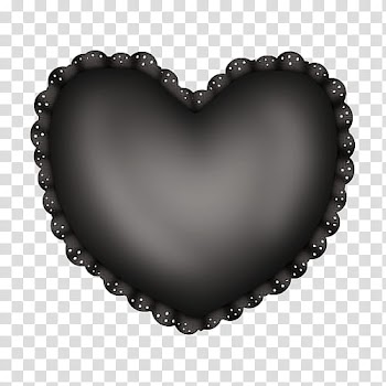 Noir Taggers Scrapkit, black heart transparent background PNG clipart