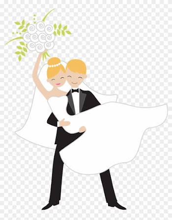Noivos - Minus - Wedding Bouquet Throwing Cartoon