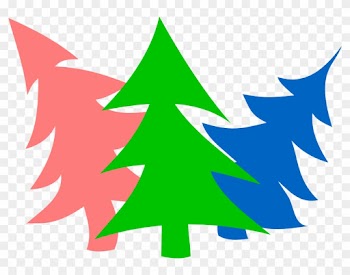Nomura Free Vector - Season's Greetings Colorful Trees Christmas Card