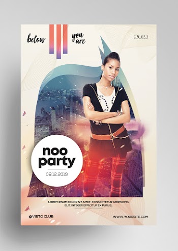 Noo Party – Free Alternative PSD Flyer Template