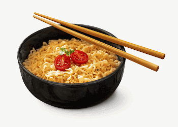 Noodle bowl collage element  | Free PSD - rawpixel