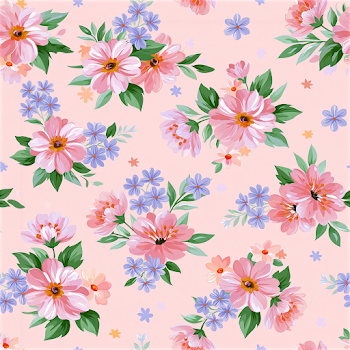 Nordic Floral Pattern in Soft Pastels