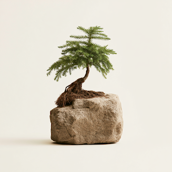 Norfolk Pine on Rock