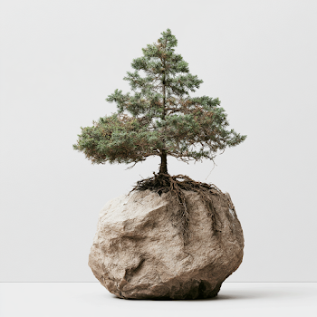 Norfolk Pine on Rock