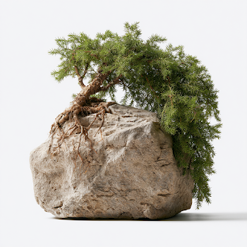 Norfolk Pine Rooted in Rock