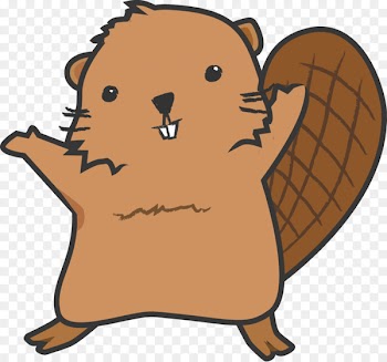North American beaver Cartoon Clip art - Beaver standing up 