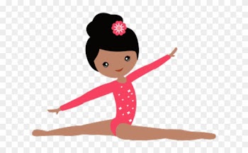 North Carolina Women's Usa Gym - Girl Doing Gymnastics Clipart