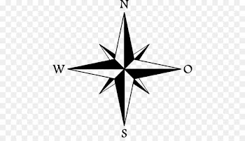 North Compass Cardinal direction South East - simple 