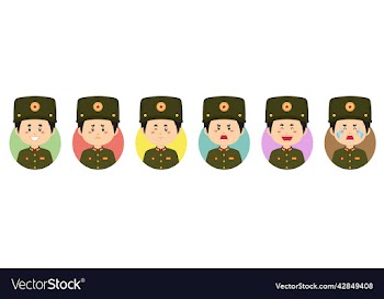 north korea avatar with various expression