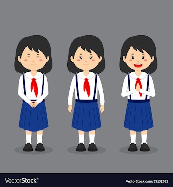 north korean school character with expression