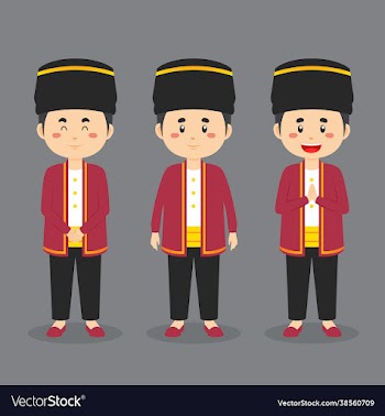 north maluku character with various expression