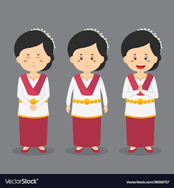 north maluku character with various expression