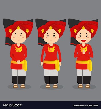 north sumatra character with various expression
