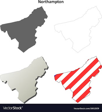 Northampton Map Icon Set vector image