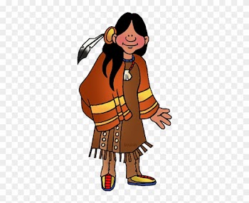 Northeast Woodland Woman - First Nation People Cartoon