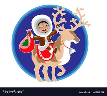 Northern girl vector image