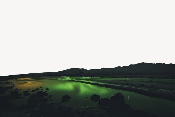 Northern lights border lake reflection | Free PSD - rawpixel