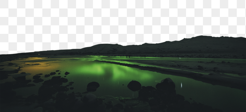 Northern lights png border lake | Free PNG - rawpixel