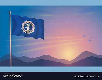 northern marianas flag in the morning sun