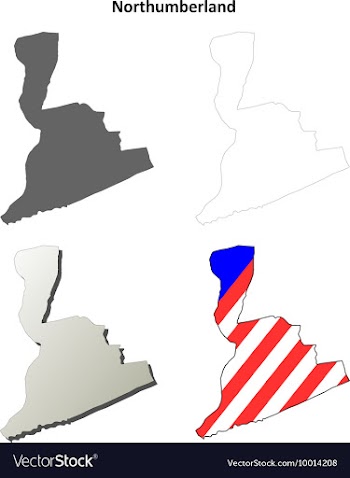 Northumberland Map Icon Set vector image