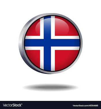 norway flag button