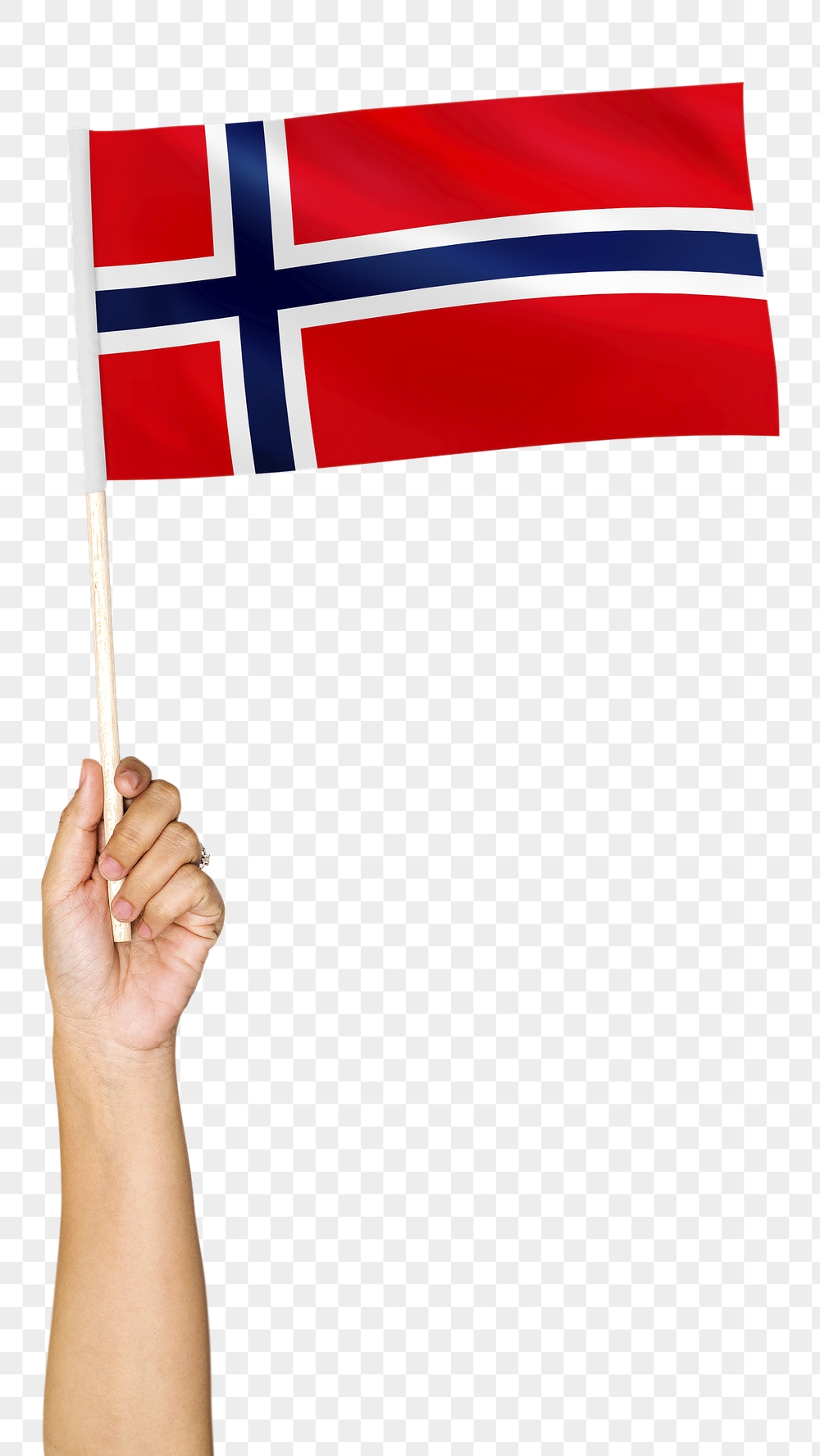 Norway's flag png in hand | Free PNG - rawpixel