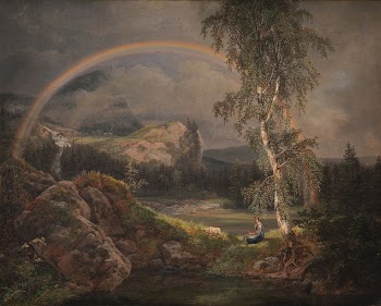 Norwegian Landscape with a Rainbow | Free Photo - rawpixel