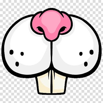 Nose European rabbit , Pink nose and white big rabbit rabbit teeth transparent background PNG clipart