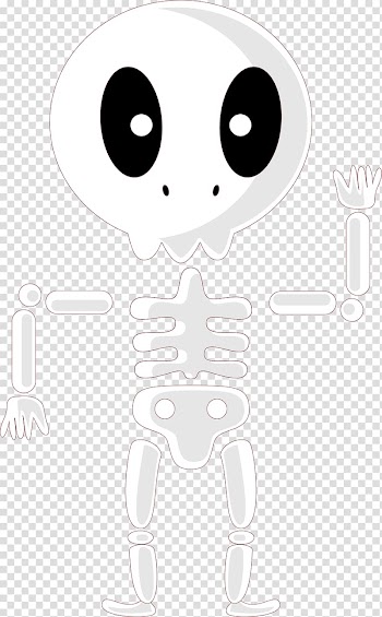Nose White Pattern, Cute kid skeleton skull white transparent background PNG clipart