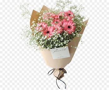 Nosegay Wedding Flower Poster Gift - Bouquet of pink mini kraft  wrap 