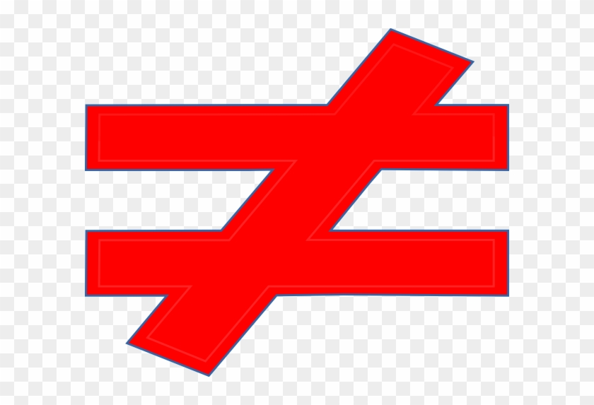 Not Equal To Clip Art At Clker - Not Equal To Sign