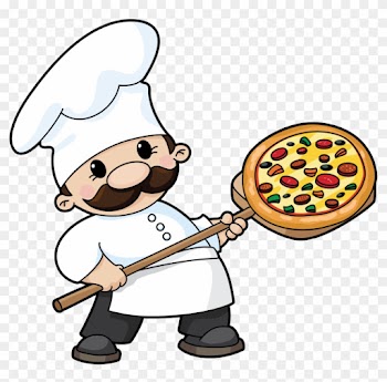 Not Your Average Pizza Place - Cartoon Chef Making Pizza