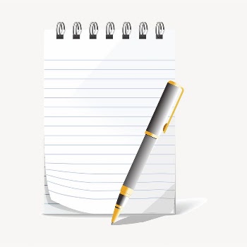 Note paper, pen clipart, stationery | Free Vector - rawpixel